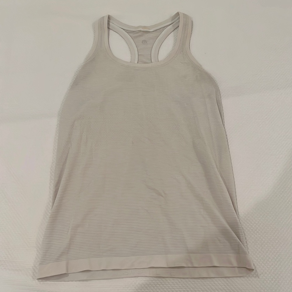 Lululemon white racerback tank top, size 6